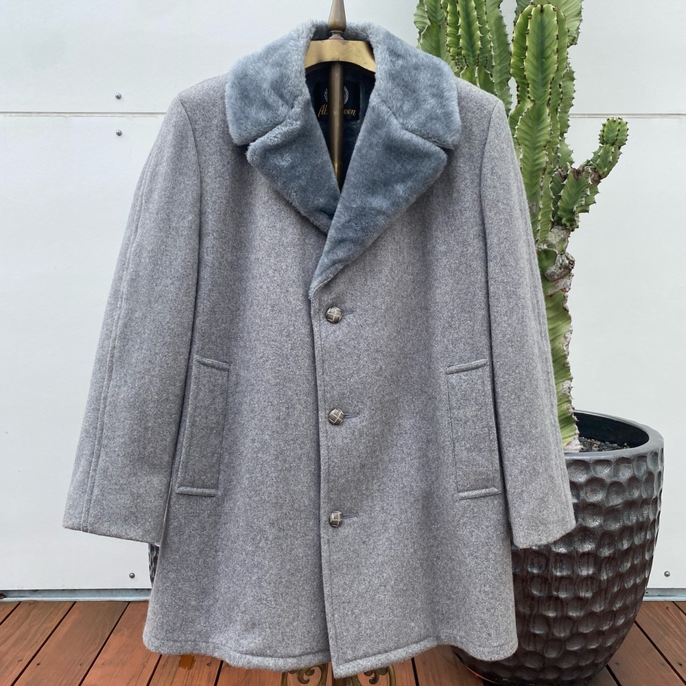 Vintage Aberdeen Wool Coat in Gray Men's Size L / XL